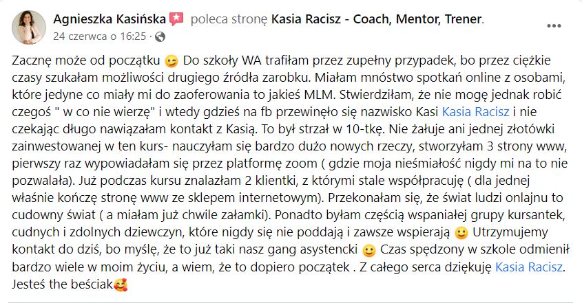 Opinia Agnieszka Kasinska