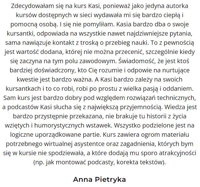 Opinia Anna Pietryka