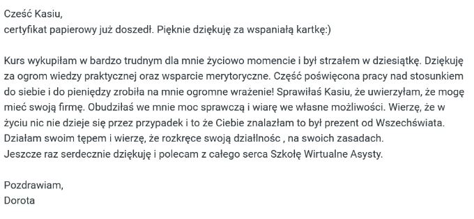 Opinia Dorota